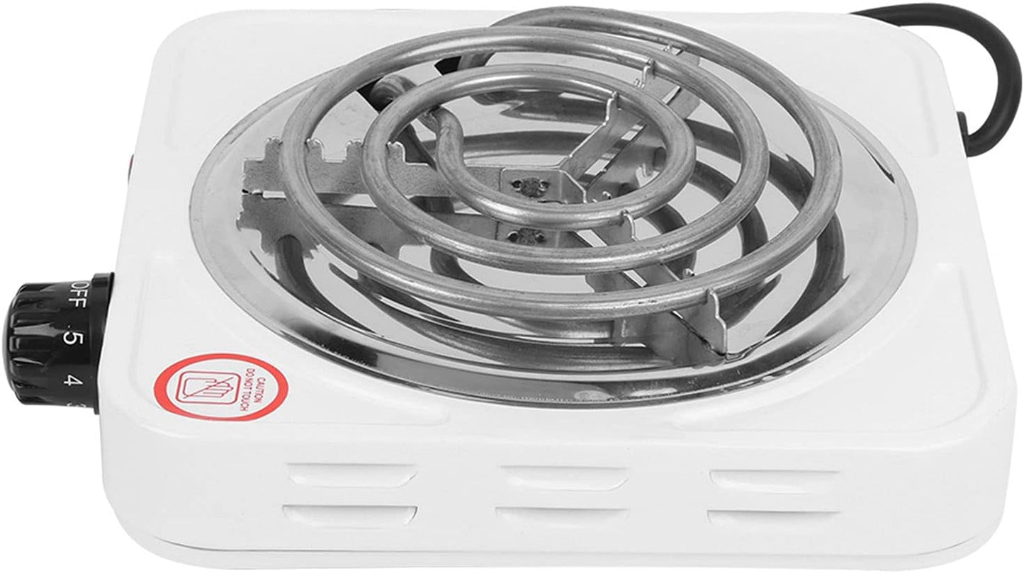 Electric Single 1000W Stainless Steel Portable Hot Plate, Adjustable Temperature for Home and Office