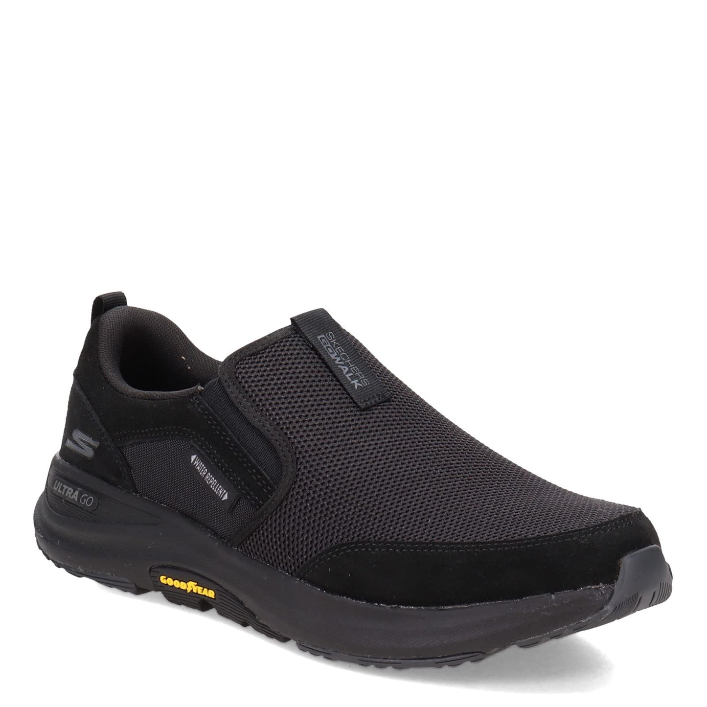 Skechers Men's Go Walk Outdoor-Athletic Slip-On Trail Hiking Shoes with Air Cooled Memory Foam, Black, 10