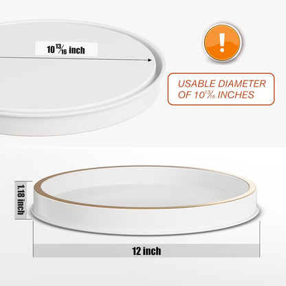 HGF Bathroom Tray for Sponge Soap, 12 Inch Metal Iron Round Decorative Tray for Kitchen Sink Centerpiece