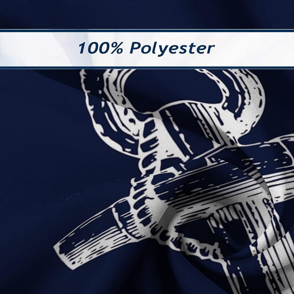 Custom Nautical Navy Blue Anchor Shower Curtain, 70x72 Inch