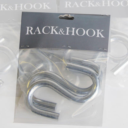 WALLNITURE Heavy-Duty Small S Shaped Utility Hooks, Chrome Finish, Pack of 2