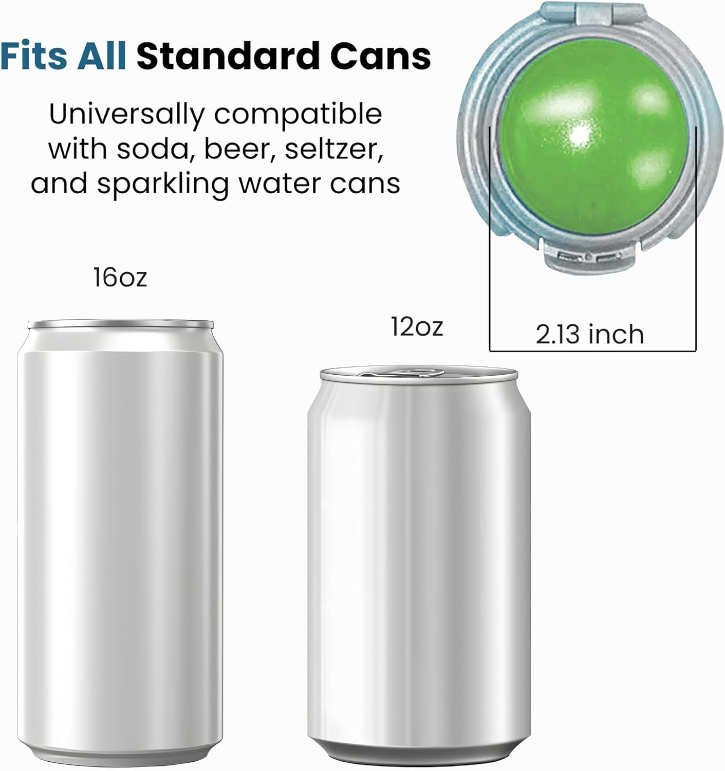 2 12oz 2 Pack Jokari Click Can Pump and Pour Carbonation Saver for Soda and Beer Cans Keep Fizzy Drinks Fresh Press On