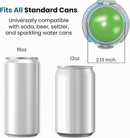 2 12oz 2 Pack Jokari Click Can Pump and Pour Carbonation Saver for Soda and Beer Cans Keep Fizzy Drinks Fresh Press On