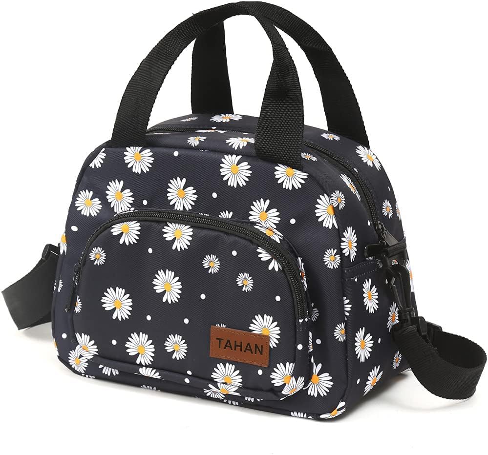 Insulated Lunch Box for Women, Designer Small Lunch Cooler for Office Work, Fit Fresh Thermal Hot Lunch Bag