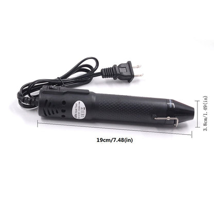 mofa Embossing Heat Pen,Mini Heat Gun,Hot Air Pen Tools Shrink Pen with Stand For DIY Embossing And Drying Paint Multi-Purpose Electric Heating Nozzle 150W 110V (Black,Black)