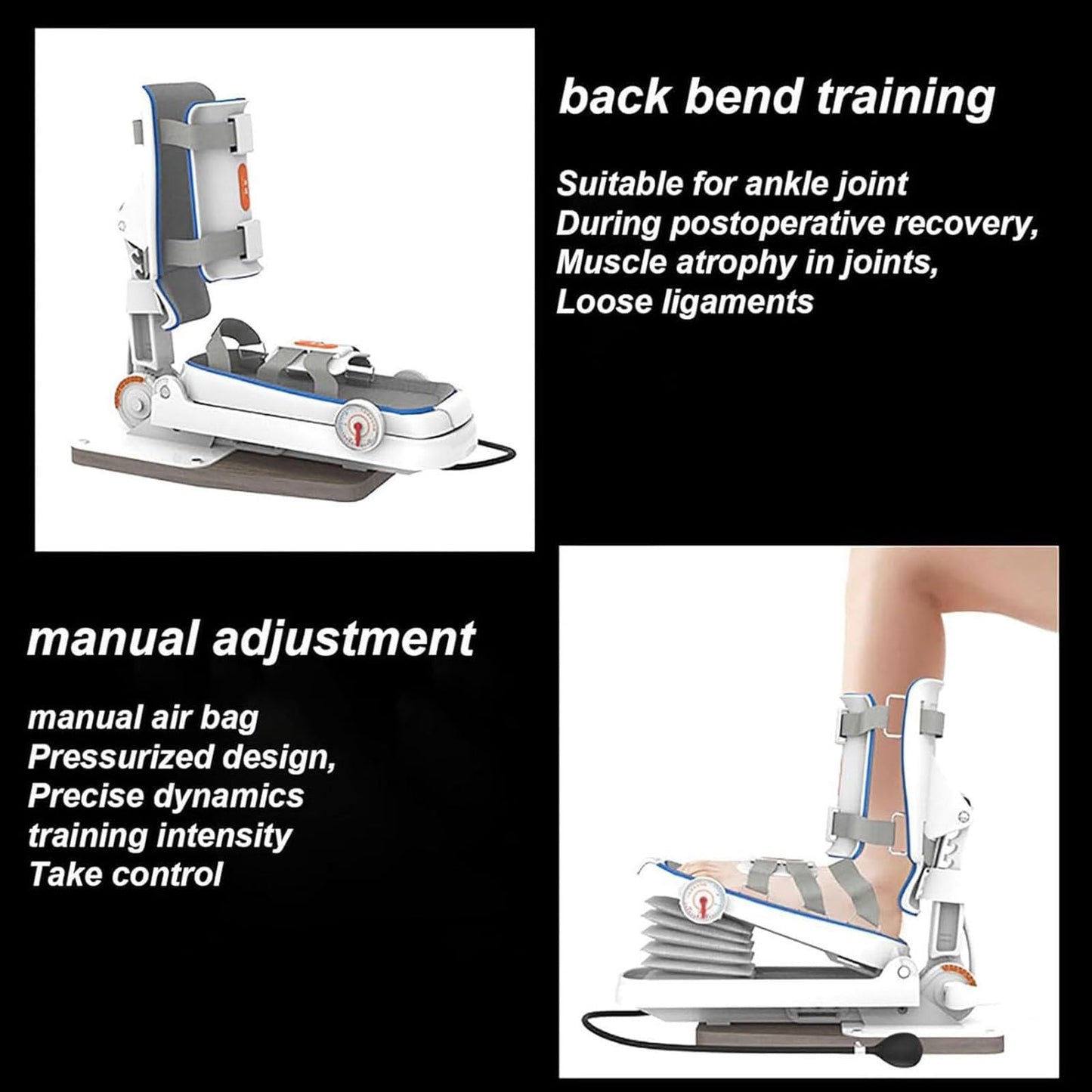 Oiyeknrd Electric Ankle Joint Stretching Exerciser,Foot Rehabilitation Training Equipment, Ankle Rehabilitation Training Equipment for Dislocation, Ligament Injury Electric