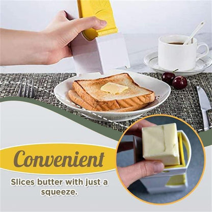 UHAIR Butter Slicer Butter Cutter: with Stainless Steel Blade - Dishwasher Safe - No-Burr Design for 1/4 lb Butter Sticks - Easy Squeeze Slicing - Convenient Butter Dispenser Tool for Kitchen