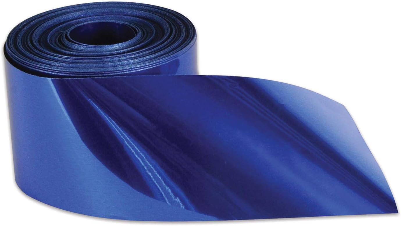 Beistle Gleam 'N Streamer Metallized Streamer, 2-Inch by 200-Feet, Blue (55365-B)