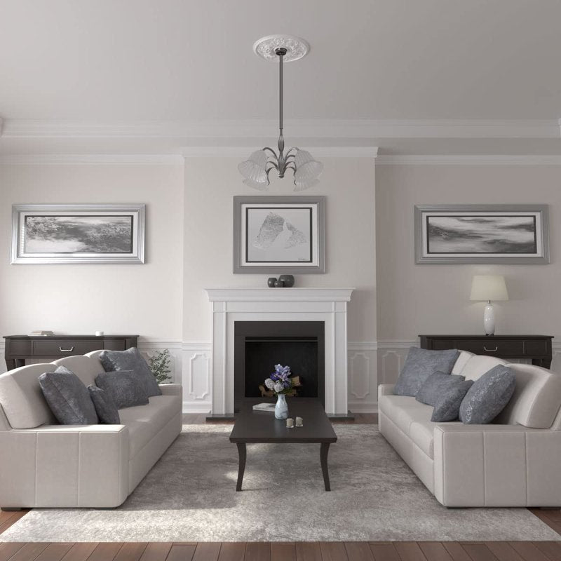 Ekena Millwork CM23AC 23 5/8-Inch OD Acanthus Twist Ceiling Medallion