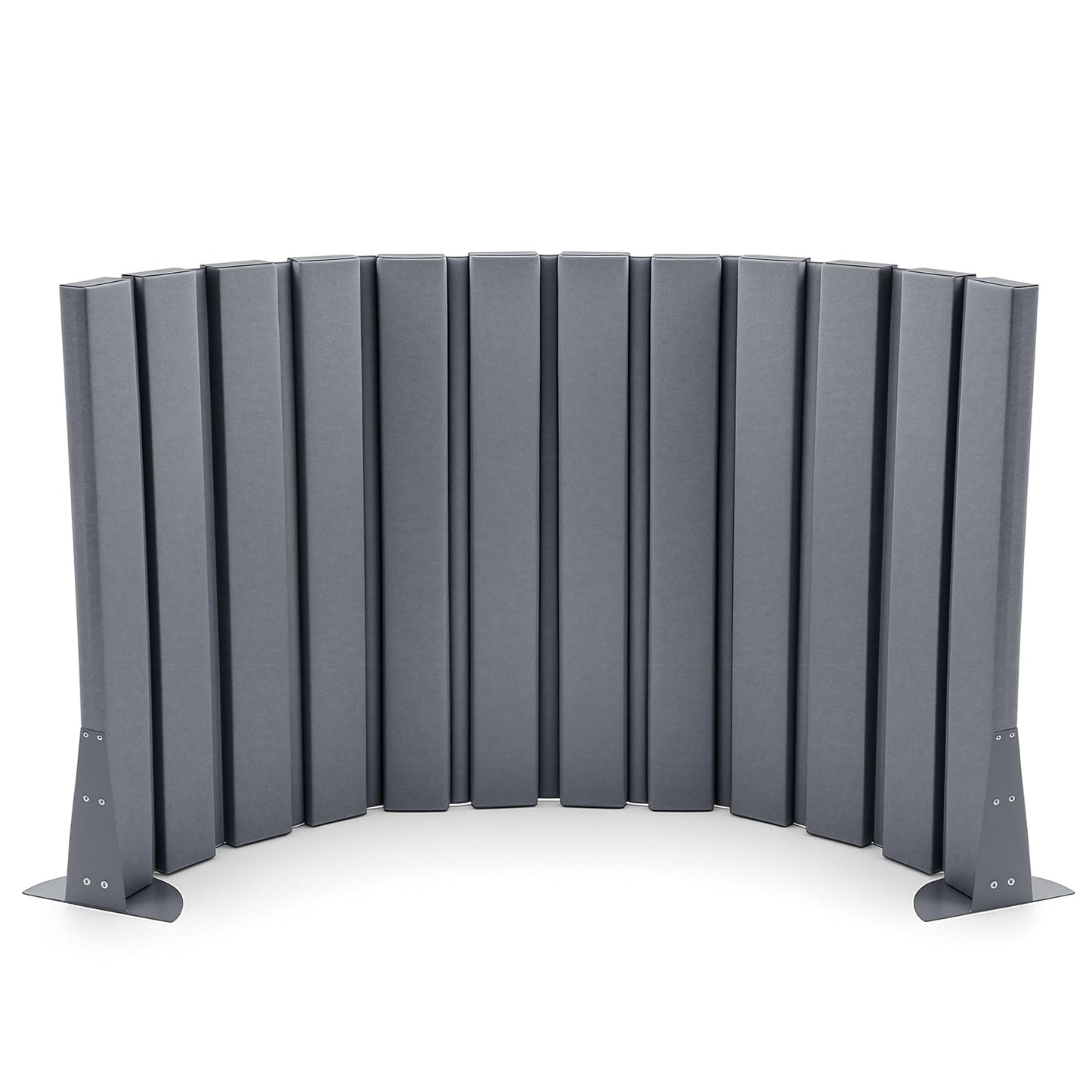 AmazingSpark 1 Pcs 30" X 6' Soundproof Room Divider Panel, Foldable Acoustic Partition Wall with Stand and Straps, Freestanding Privacy Screen for Office Study Bedroom Studio Library (Grey)