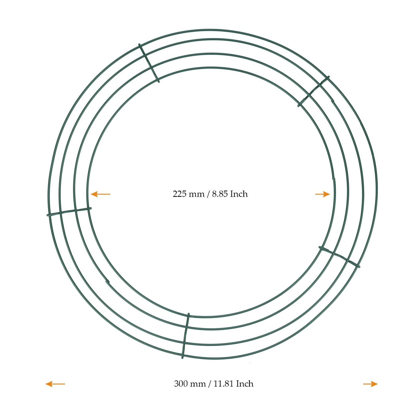 MUKCHAP 20pcs 12 Inch Wire Wreath Frame, Green Wire Wreath Frames Rings, Round Metal Wreath Form for DIY Crafts, Weddings