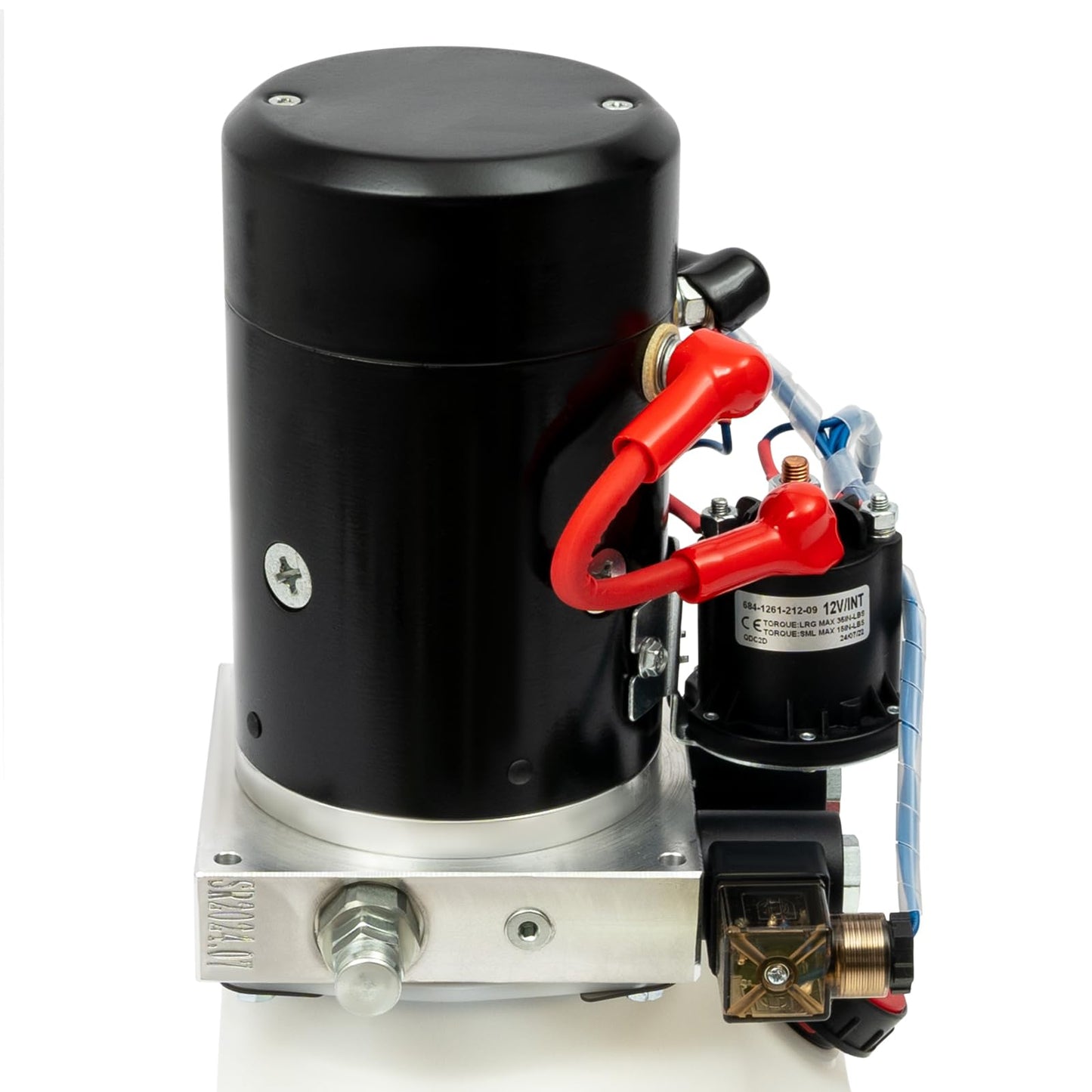 6 Quart 12V DC Hydraulic Pump, Single Acting Power Unit Hydraulic Pump for Dump Trailer Truck Car Trailer Lifting