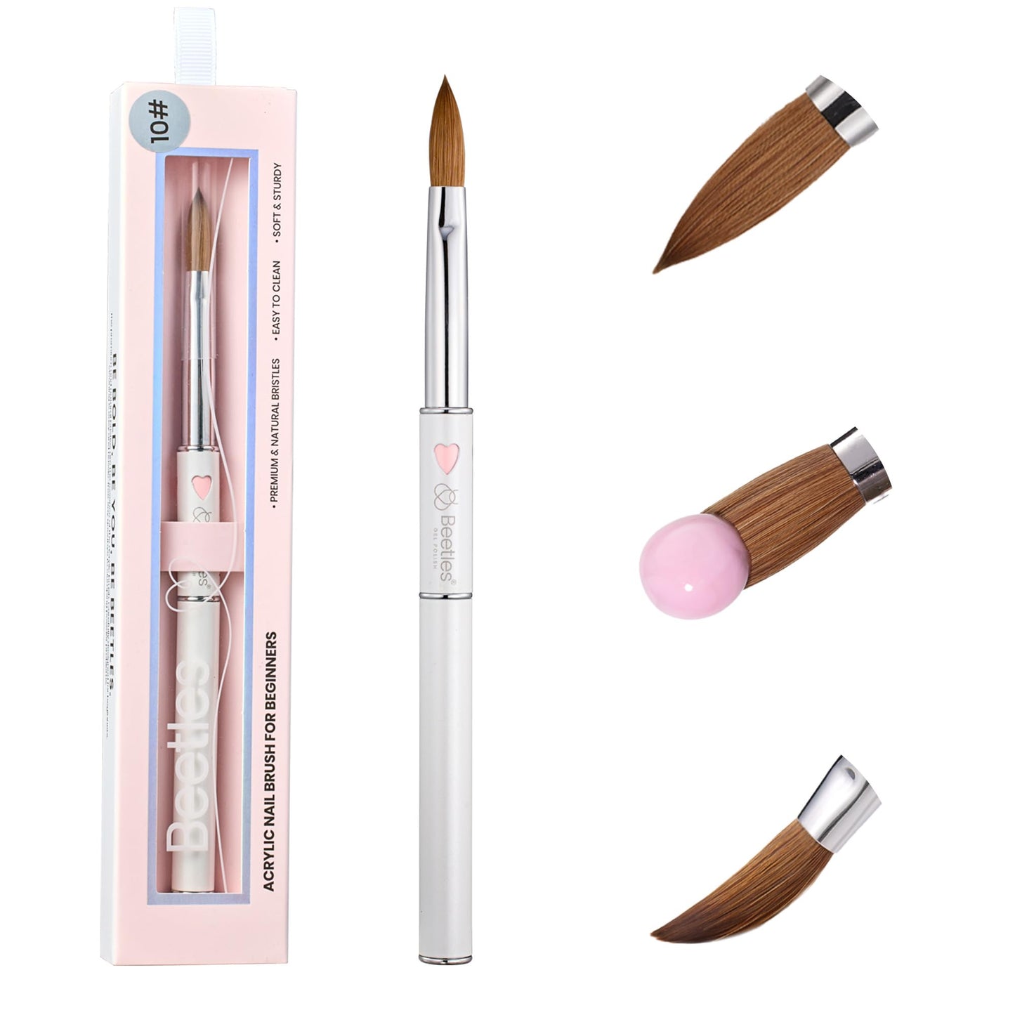 Beetles 31pcs Nail Art Brushes, Dotting Tools, Nail Art Pens, Dust Brush, Striping Liner Fingernail Drawing Pens with Palette Holder All in One for Starter Manicure Design Set