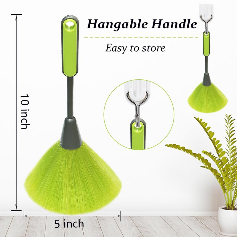 4 Pack 10" Small Microfiber Duster, Delicate Fluffy Microfiber Feather Duster, Suitable for Light Daily Household Dusting, Perfect for Cleaning Desk, Computer Screen, TV Screen, Books, Photo Frames