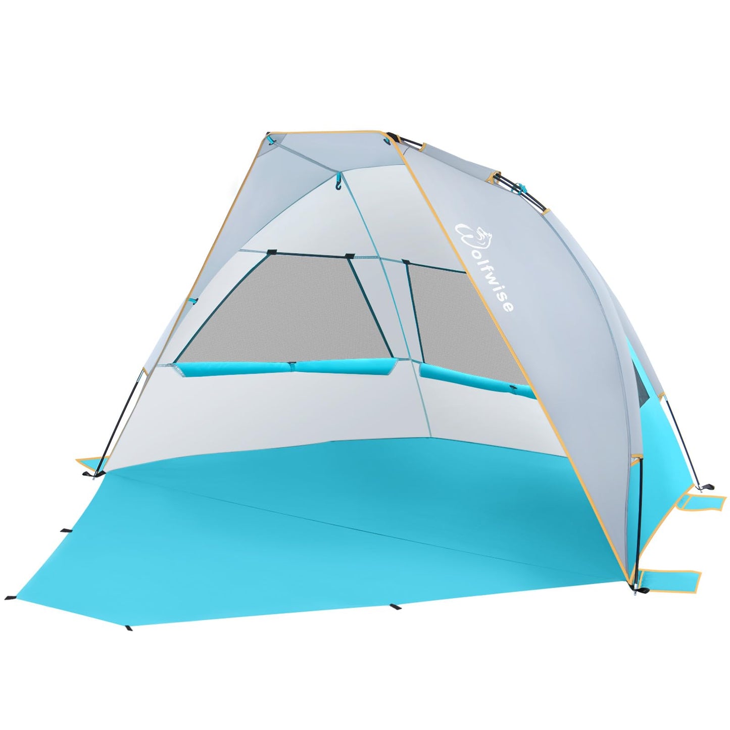 WolfWise Beach Tent Anti-UV Portable Sun Shade Shelter Blue