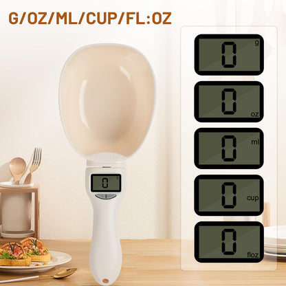 Digital Measuring Spoon Scale,Electronic Food Measuring Scale,Food Weight Scale Grams and Ounces,800g/0.1g High Precision Digital Kitchen Food Scale with LCD Screen,Household Weighing Scoop