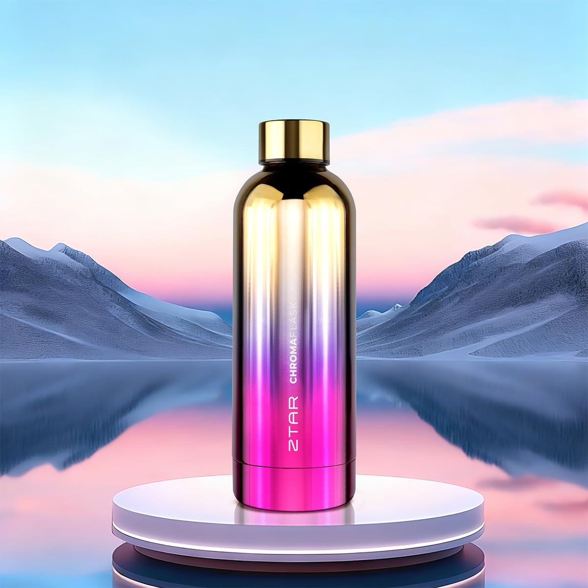 17oz (500ml) ZTAR Chroma Flask Insulated Stainless Steel Water Bottle Leak-Proof, Keeps Drinks cool or warm
