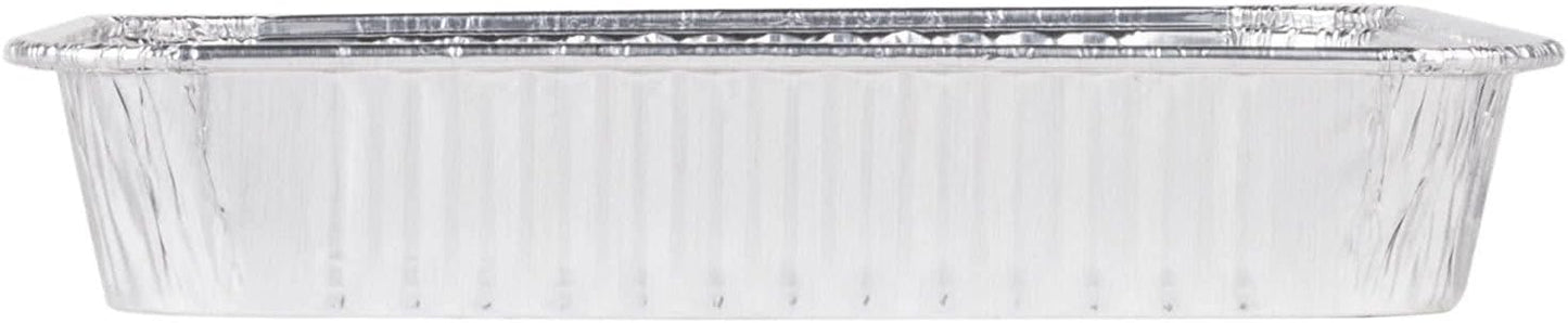 Pack of 20 Extra-Thick Disposable Aluminum Baking Pans, Standard Size 8” x 8” Recyclable Cooking Tins