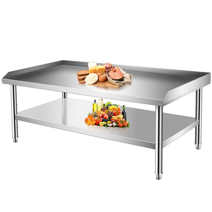 Prep Table Stainless Steel Worktable 30 x 60 x 24 Inches Equipment Grill Stand Table with Adjustable Storage Undershelf Commercial Workstation for Kitchen Restaurant