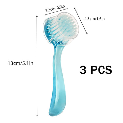 3 Pcs Facial Cleansing Brush, Useekoo Manual Face Brushes for Cleansing and Exfoliating, Face Scrubber to Massage, Deep Pore Exfoliation, Makeup Remove and Skin Care with Soft Bristles