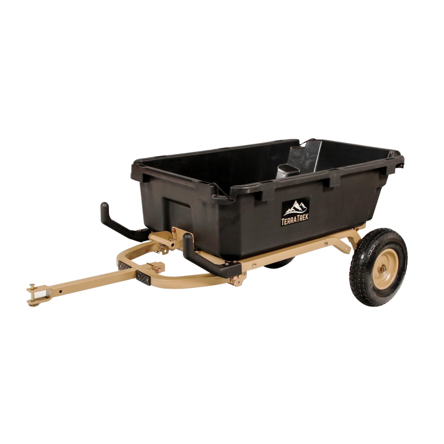 TerraTrek Heavy-Duty Garden Cart on Wheels – 7 Cu. Ft. 2-in-1 Utility Wagon & Wheelbarrow, Push or Tow Design, 600 lb. Capacity, All-Terrain Utility Cart with 13" No-Flat Wheels