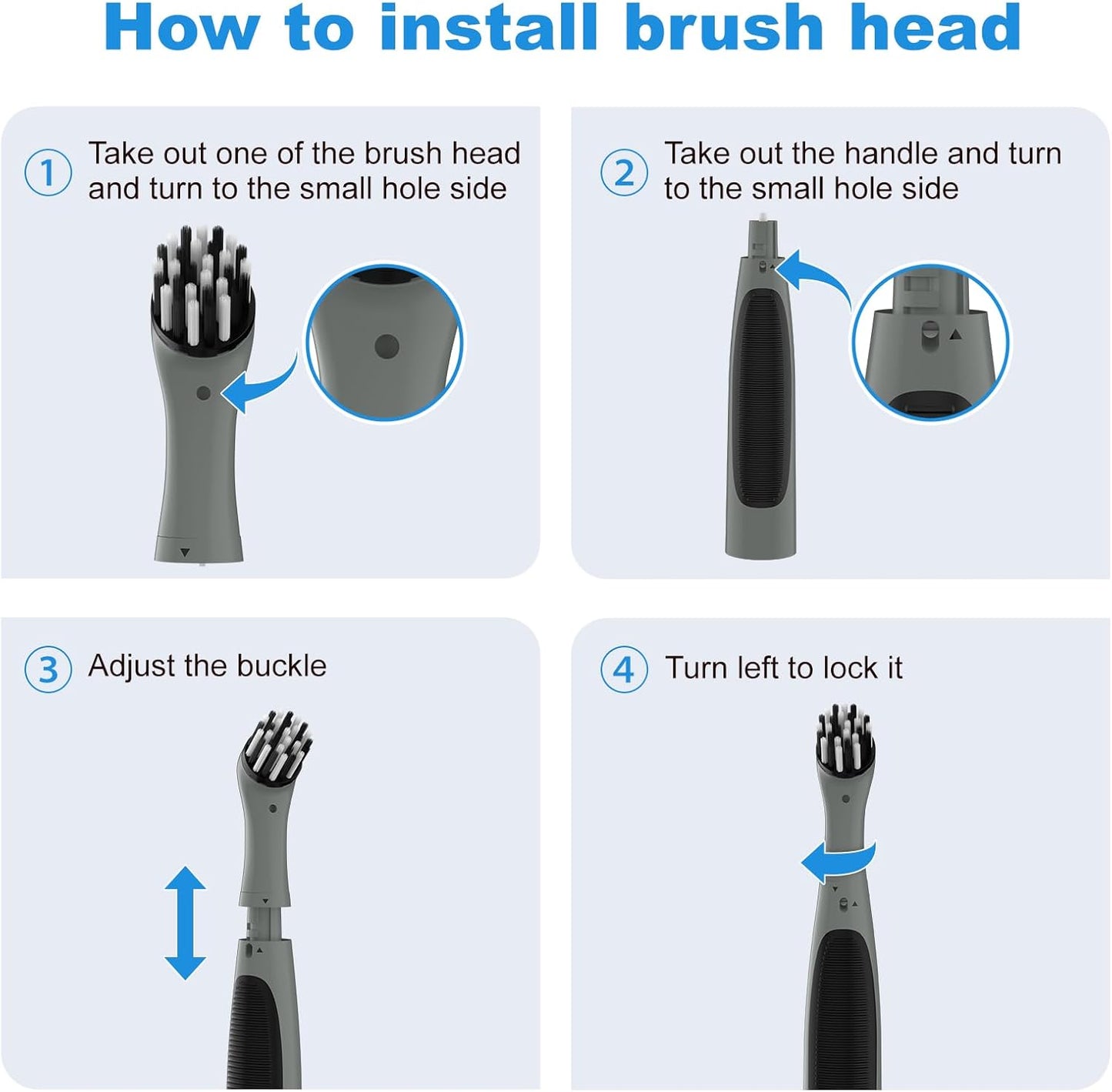Cleaning Brush Set (Gray & Black)