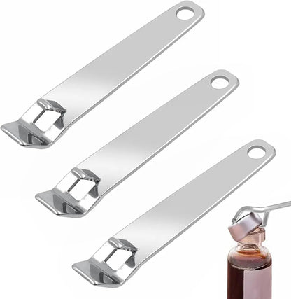 Generic 3 Pack Mini Vial Openers - Versatile Stainless Steel Oral Liquid Decappers for Botox, Medicines, and Beverages