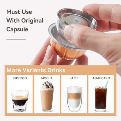 Nes presso Vertuo Pods Upgrade Version for Vertuo Next Coffee Brewer, 230 ML Crema Coffee, 2 Capsules, 1 Tamper