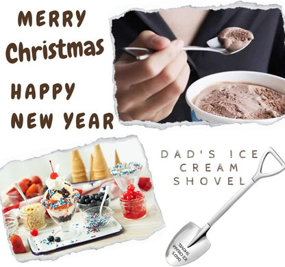 Personalized Dad's Ice Cream Shovel - Funny Engraved Stainless Steel Fathers Day Gift