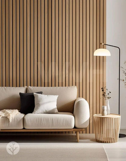 WVH Luxe American Oak Acoustic Slat Wood Wall Panels, Measures 94.49" x 23.62", Premium Finish, Interior Decor for Walls & Ceilings, Noise Cancelling & Sound Absorbing for Home, Office & Bedroom, 2pcs