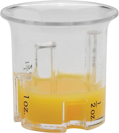 HIC Kitchen E-Z 4-Step Multi Measure Bar Cocktail Jigger, Set of 2, 0.5-Ounce to 2-Ounces