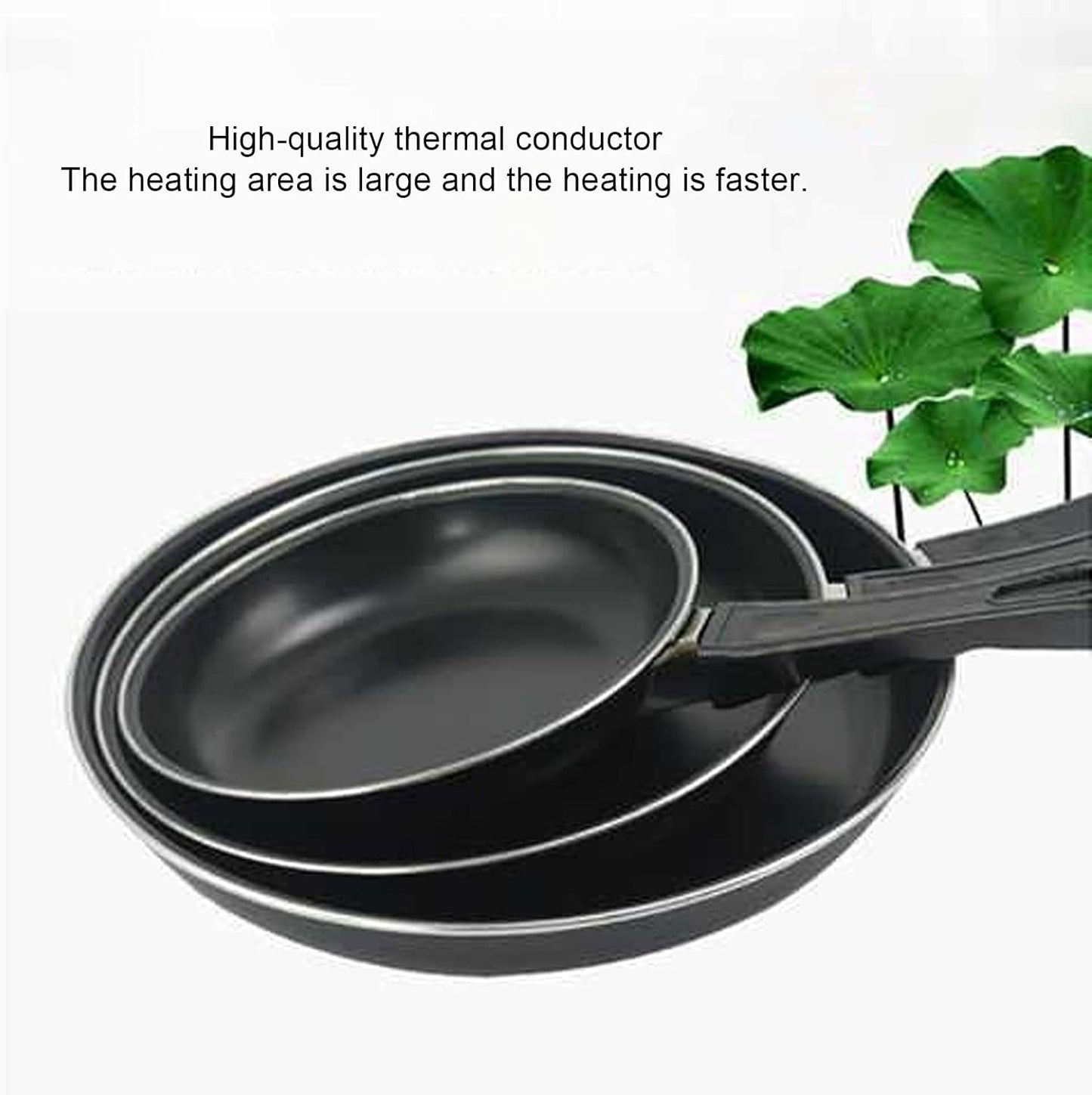 AUNMAS Nonstick Frying Pan, Mini Stainless Steel Cooking Pan, Thickened Wall Skillet for Induction Cooker