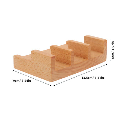 VOSAREA Sushi Taco Holder Wood Sushi Display Rack U Shaped Sashimi Plate Sushi Hand Roll Stand Sushi Platter Wood Taco Holder Sushi Taco Plate Japanese Novelty Serving Tray