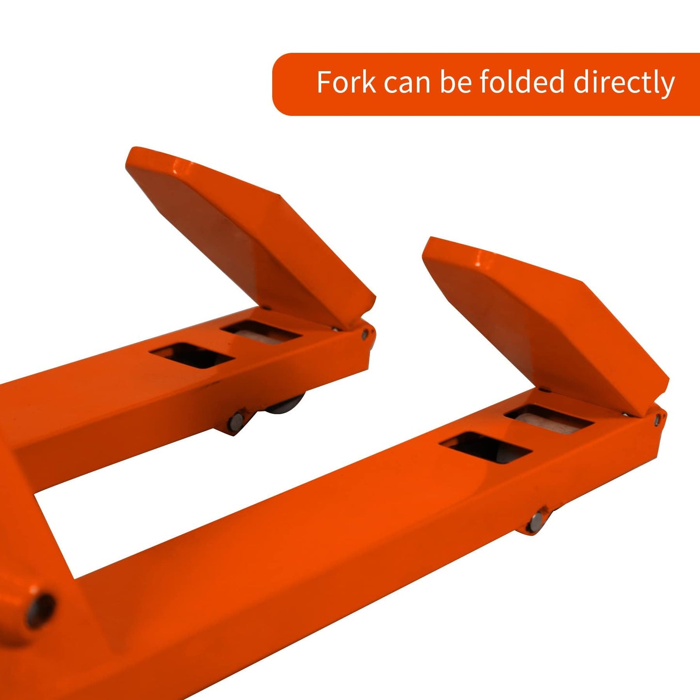 Tory Carrier Mini Pallet Jack Trucks, 2200 lbs Capacity 31.5" x 15" Forks, Small Size Narrow Manual Pallet Lift, Foldable Forks and Handle, Orange