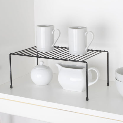 Smart Design Cabinet Storage Shelf Rack, Set of 6, Medium, 8.5 x 13.25 Inch, Non-Slip Feet, Steel Metal Frame