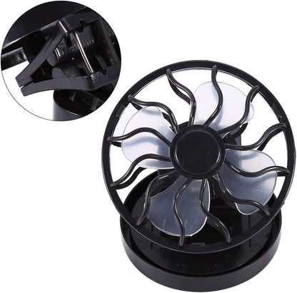 LiebeWH Electric Clip On Solar Fan, Portable Air Conditioner Cooling Fan, Quiet Desk Fan for Travel Camping Hiking