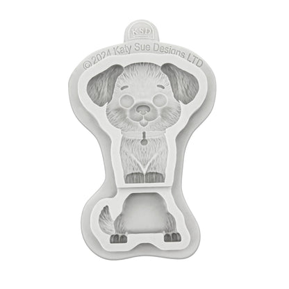 Katy Sue Easy Stand Dog Silicone Mold for Cake Decorating & Craft. Use with Fondant, Sugar Paste, Gum Paste & Air Dry Clay from Katy Sue Designs Fondant Molds