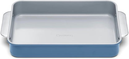 Caraway Non-Stick Ceramic 9”x13” Rectangle Pan - Naturally Slick & Non-Toxic - Ideal for Brownies & Lasagnas - Slate Color