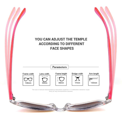 COLOSSEIN Sunglasses Womens,Classic Square Frame UV400 Mirrored Lens, Pink Sunglasses Fit For Beach,Vacation,Driving