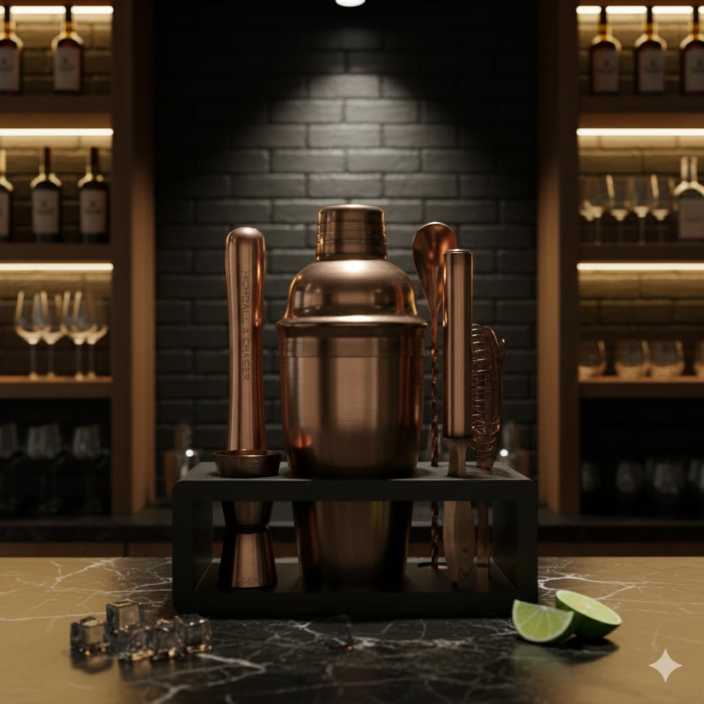 Highball & Chaser Cocktail Shaker Set: Bartender Kit for Home Bar Mixology Cocktail Bar Set Plus E-Book with 30 Recipes