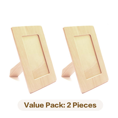 LWR CRAFTS Wooden DIY Photo Frame 4" x 6" Pack of 2