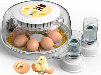 8 360 Egg Incubators for Hatching Eggs, Incubator for Chicken Eggs Degree View, Automatic Egg Turner and Egg Candler