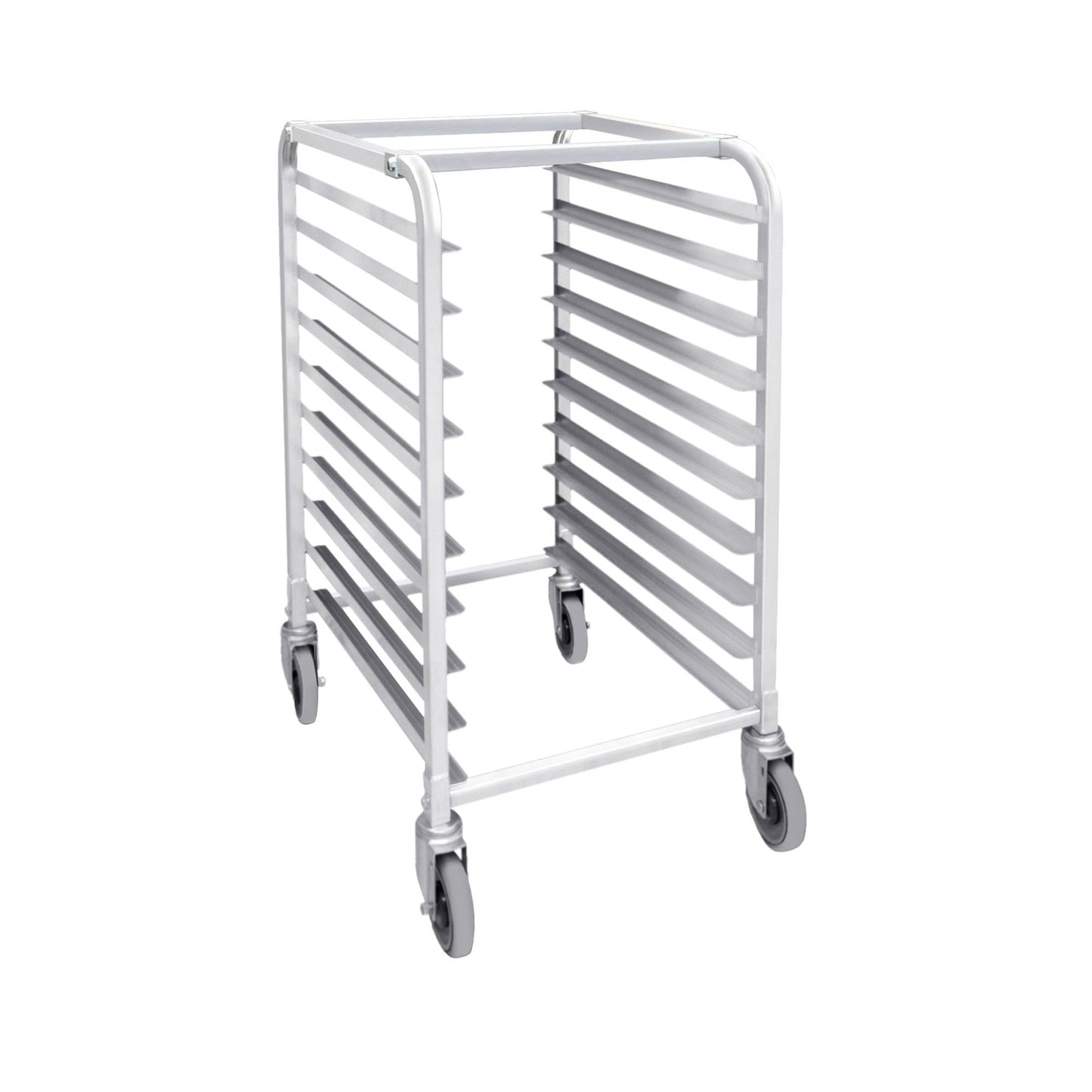 TrueCraftware- 10 Tier Aluminum Sheet Pan/Bun Pan Rack 20 1/4" X 26" X 38 1/2"- Full or Half Size Sheet Pan Rack with Locking Wheels Bakery Rack for Kitchen Baking Equipment Restaurant Pizzeria