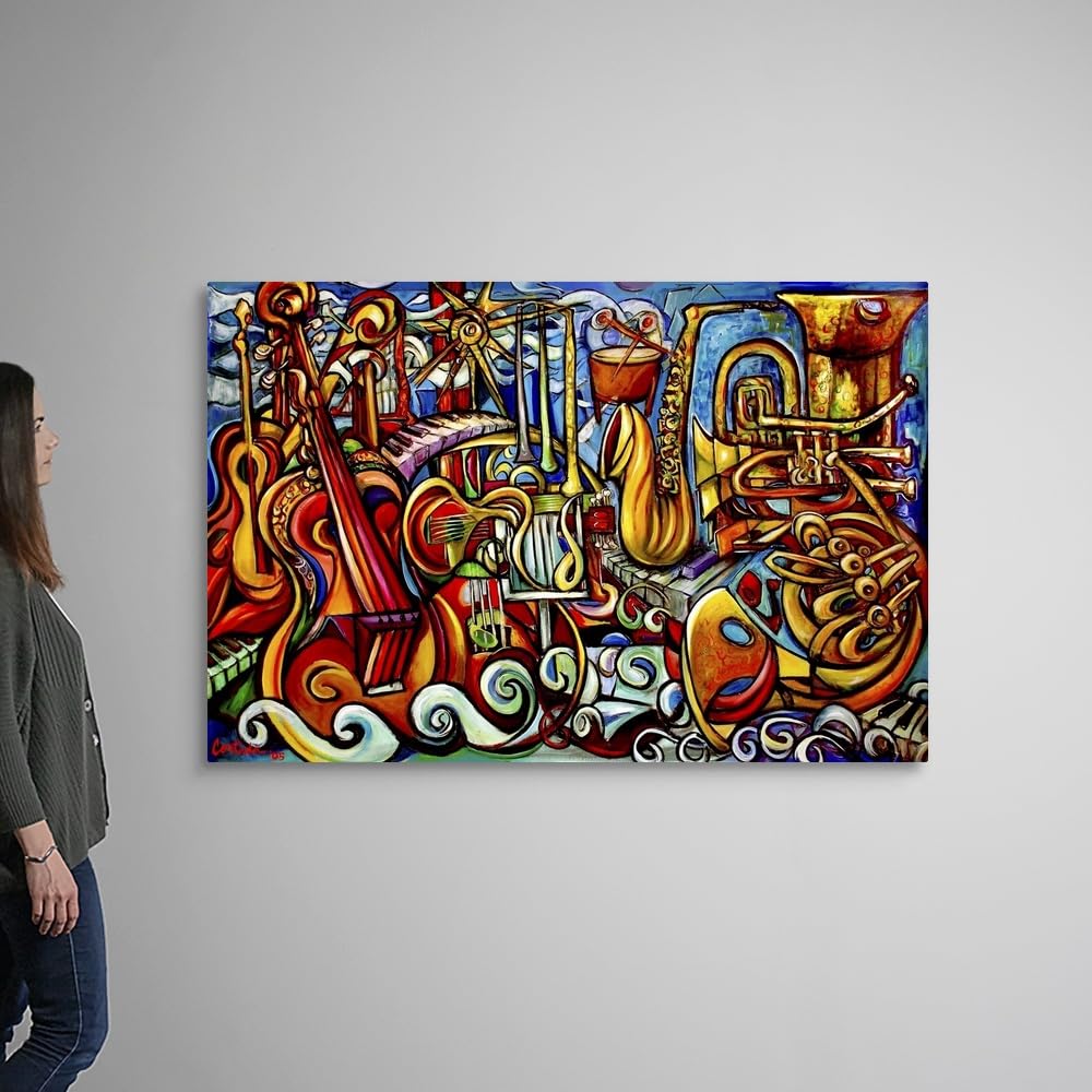 CANVAS ON DEMAND Music Canvas Wall Art Print by Xavier Cortada, Home Decor, Artwork,60" x40in