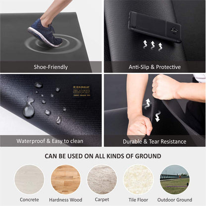 GXMMAT Extra Large Exercise Mat 16'x6'/12'x6'/10'x6'/8'x6'(7mm), Extra Wide Workout Mats for Home Gym Flooring, Non-Slip Thick Durable Cardio Mat for MMA,Plyo,Jump Rope,Weights,Fitness,Shoe-Friendly