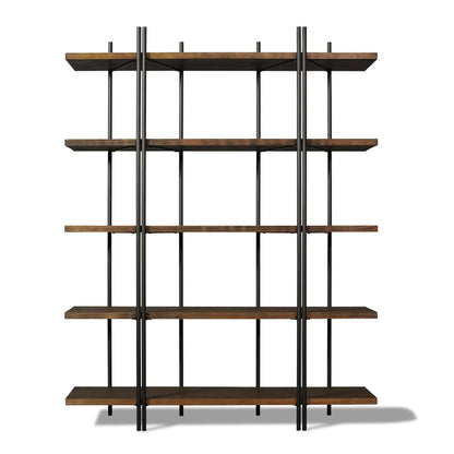Grain Wood Furniture Cascais 53" Bookcase in Brown Oak