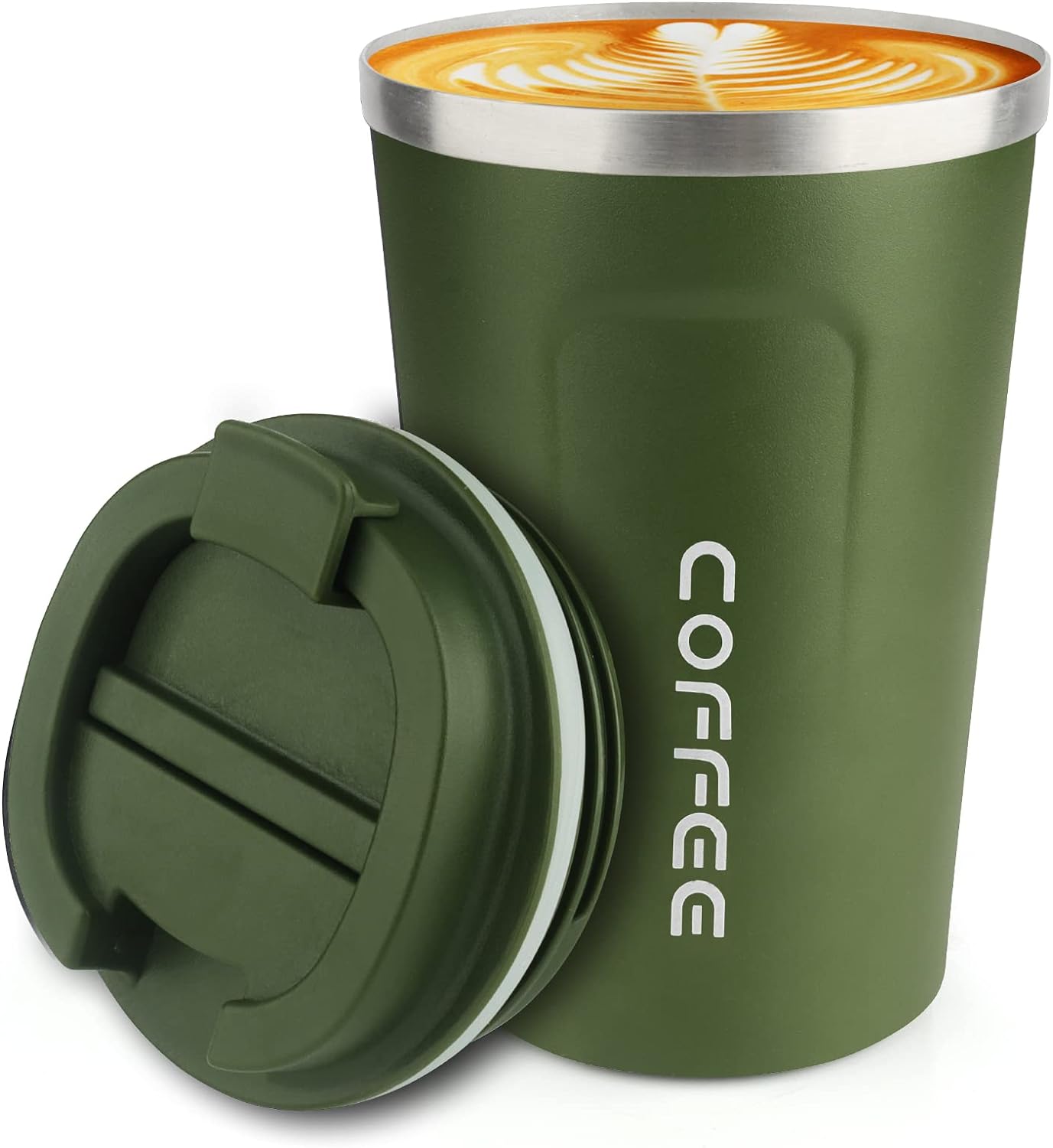 12 oz CS COSDDI Stainless Steel Vacuum Insulated Tumbler - Coffee Travel Mug Spill Proof with Lid - coffee Cup for Keep