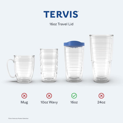 Tervis Travel Lid, Double Walled Insulated Tumbler Travel Cup, Fits 16oz Tumblers, Orange