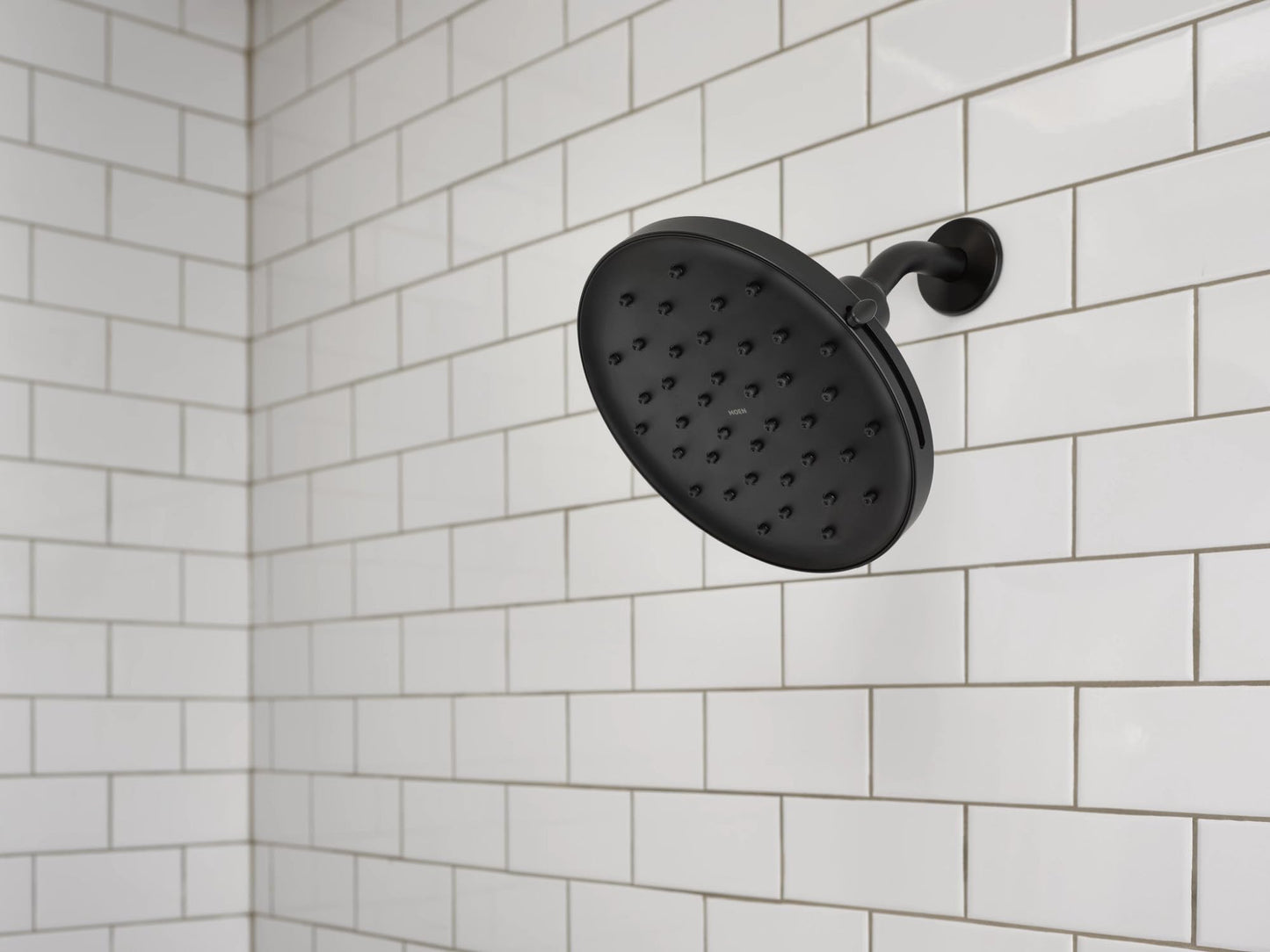 Moen Verso Eco-Performance Round 9” Rain Shower Head with Infiniti Dial and Magnetix Docking, 1.75 GPM Adjustable Rainfall Shower, Matte Black, 220R2EPBL