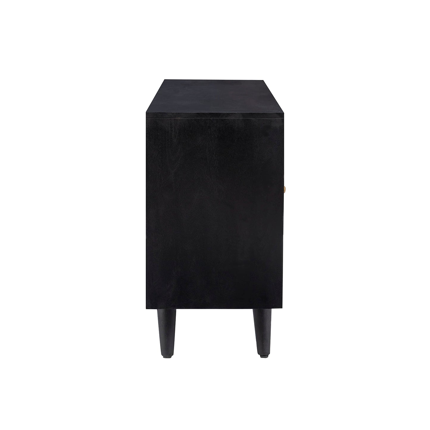 Powell Tate Mango Wood Console with Modern Gold Accents